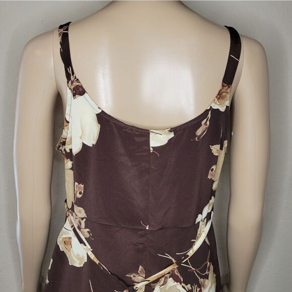 Vintage Joule polyester brown floral mini dress. - Picture 8 of 16
